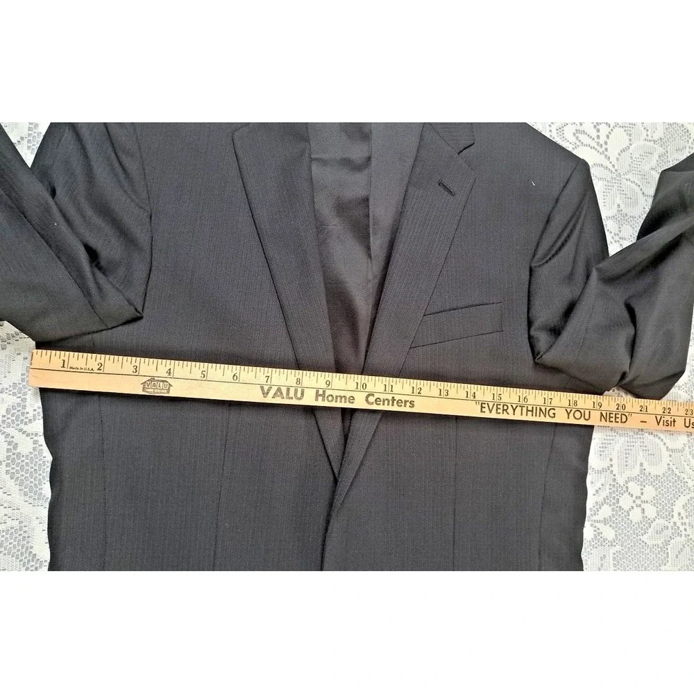 Egara Men's Black Jacket Slim Fit Blazer Coat 38 Long‎ Pre-owned Made In Italy